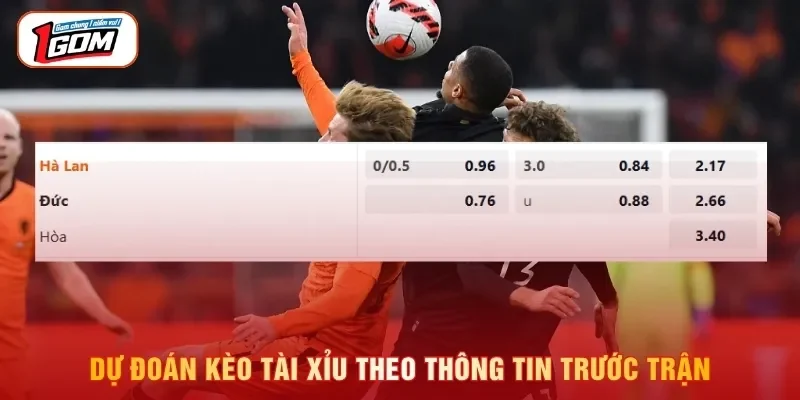 Dự đoán kèo tài xỉu theo thông tin trước trận